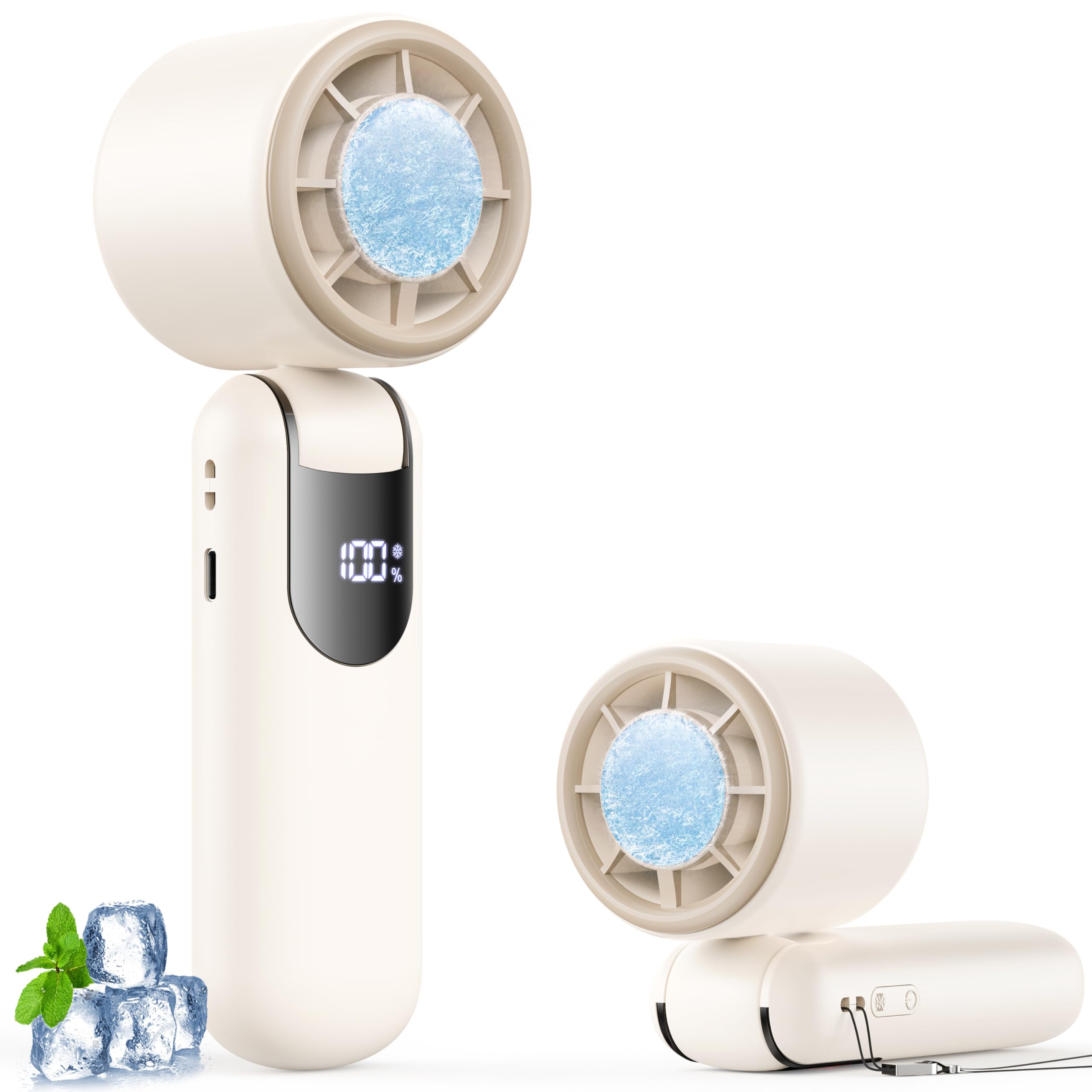 Amazon | 【2025革新型 -19℃瞬間冷却】 携帯扇風機 ハンディファン 冷